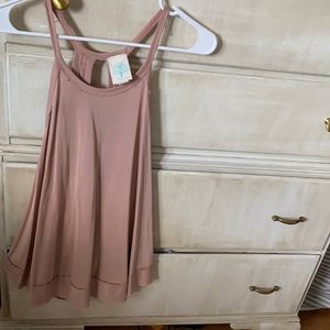Flowy blush tank top
